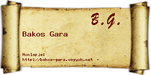 Bakos Gara névjegykártya